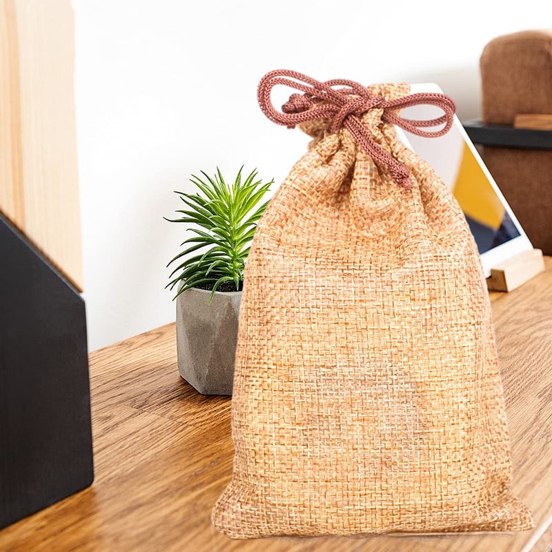 LYSXP 50PCS Burlap Bags with Drawstringï¼Œ7x9 Inch Drawstring Gift Bag Jewelry Pouches for Wedding Party Favors, DIY Craft Christmas Presents - Image 4